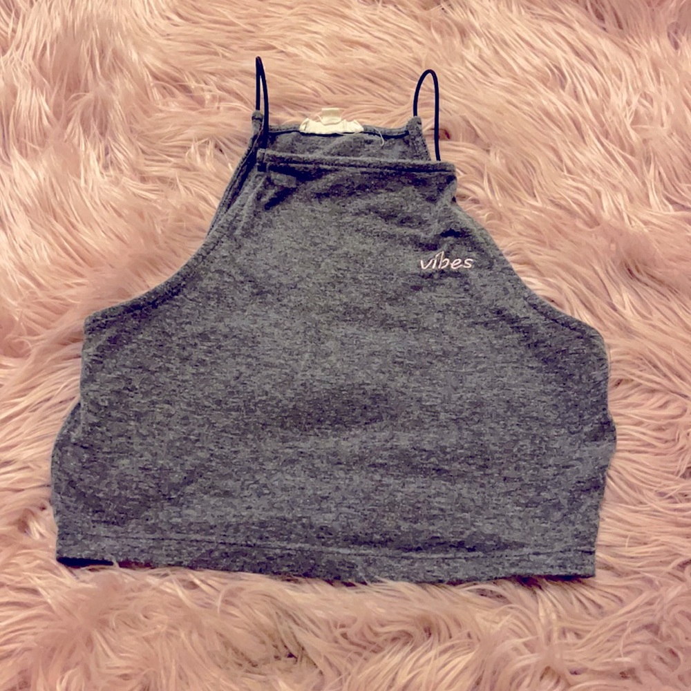 Grey halter top